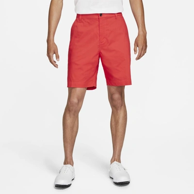 Shop Nike Dri-fit Uv Men's 9" Golf Chino Shorts In Track Red