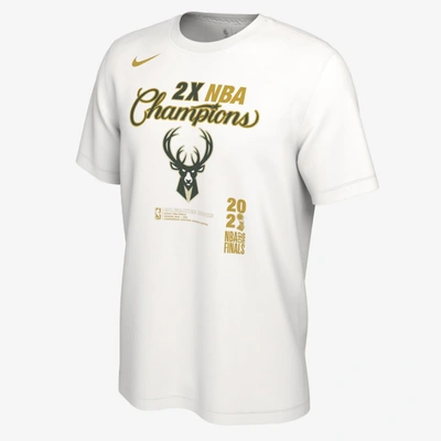 Shop Nike Milwaukee Bucks  Men's Nba T-shirt In White