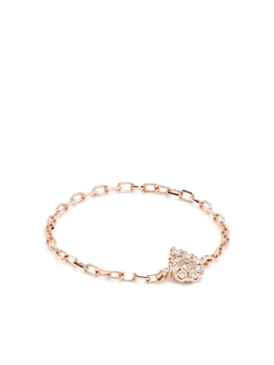 Shop Djula 18kt Rose Gold Pear Chain Diamond Ring