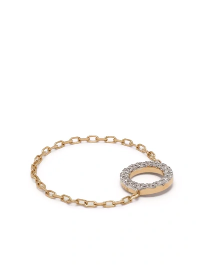 Shop Djula 18kt Yellow Gold Circle Chain Diamond Ring