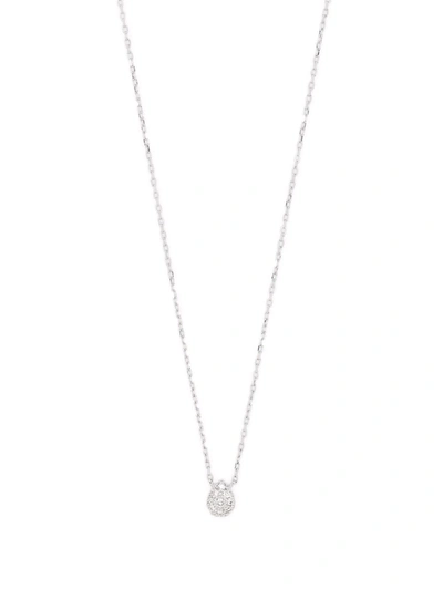 Shop Djula 18kt White Gold Pear Diamond Necklace In Silber