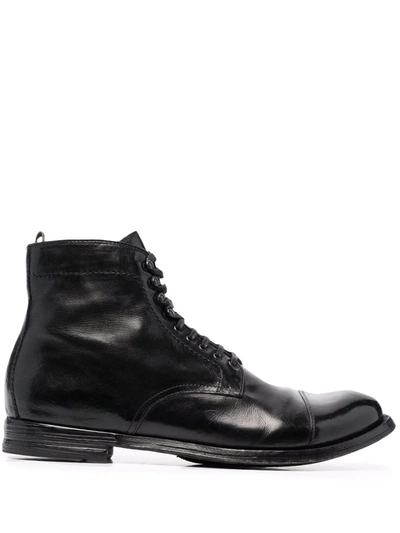 Shop Officine Creative Anatomia Lace-up Leather Boots In Schwarz