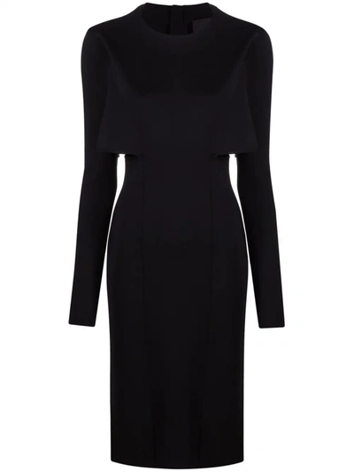 Shop Givenchy Cut-out Detail Long-sleeve Dress In Black