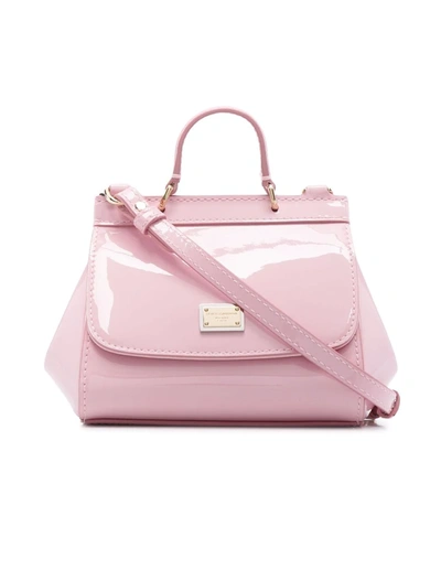 Shop Dolce & Gabbana Patent Leather Tote Bag In Rosa