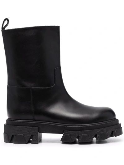 Shop P.a.r.o.s.h Koba Chunky Boots In Schwarz