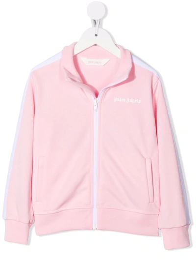 Shop Palm Angels Side-stripe Track Jacket In Pink