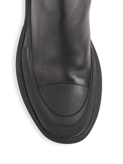 Shop Alexander Mcqueen Men's Tread Slick Chelsea Boots In Black White