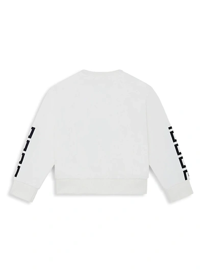 Shop Versace Baby's & Little Boy's Logo-print Sweatshirt In White Black