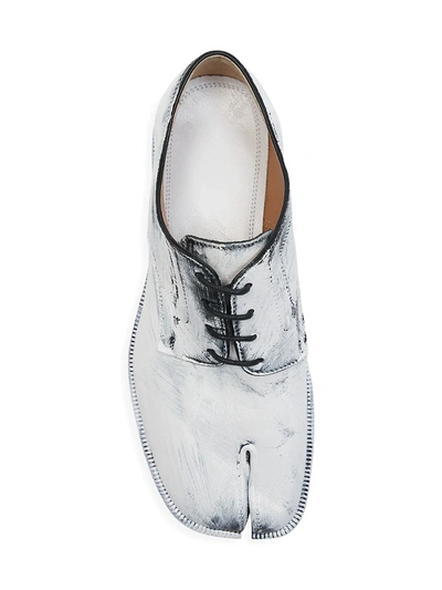 Shop Maison Margiela Bianchetto Tabi Lace-up Oxfords In Black White