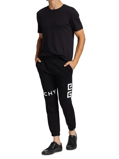 Shop Givenchy Men's Slim-fit Embroidered Logo Joggers In Black