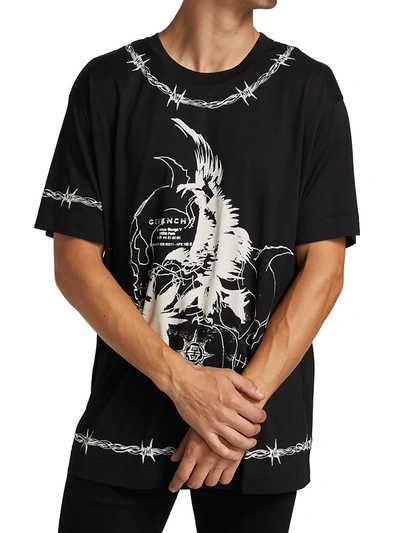 Shop Givenchy Barbed Oversized T-shirt In Black
