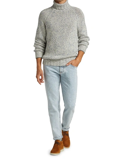 Shop Brunello Cucinelli Cashmere Melange Turtleneck In Grey