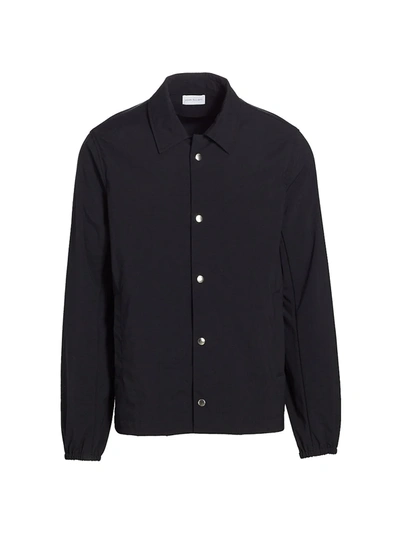Shop John Elliott Men's Nylon Coach's Shirt Jacket In Black