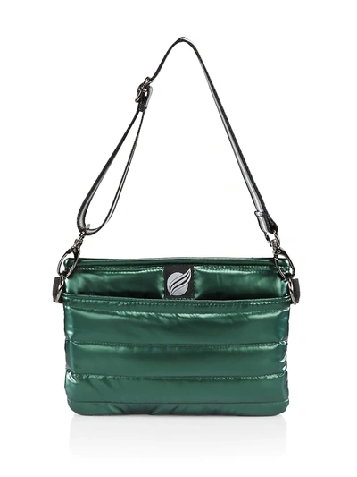 Shop Think Royln Women's Quilted Crossbody Bum Bag In Pearl Emerald