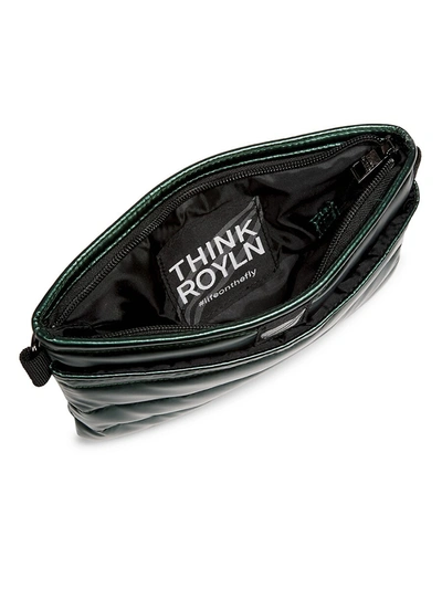 Shop Think Royln Women's Quilted Crossbody Bum Bag In Pearl Emerald