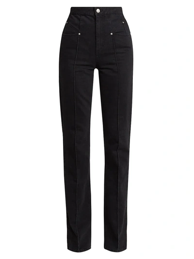 Shop Isabel Marant Lirokayo High-rise Denim Pants In Black