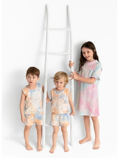 Shop Pouf Baby's & Little Boy's 2-piece Tie-dye Tank Set In Blue Orange