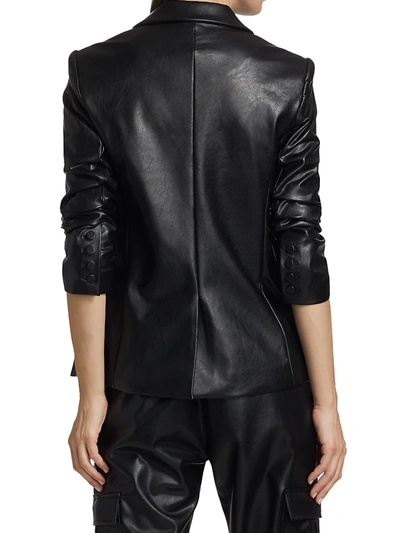 Shop Cinq À Sept Women's Kylie Faux Leather Jacket In Black