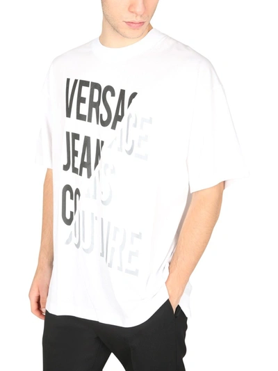 Shop Versace Jeans Couture Crew Neck T-shirt In White