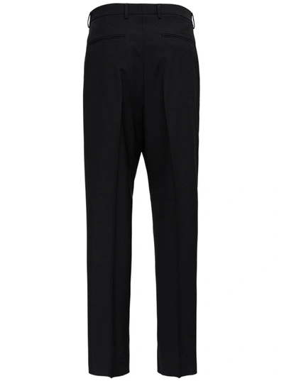 Shop Valentino Black Mohair Wool Blend Pants