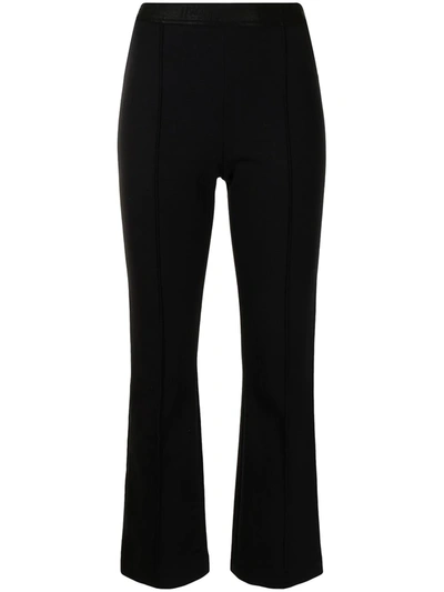 Shop Wolford Grazia Logo Waistband Trousers In Black