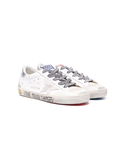 Shop Golden Goose Star-patch Lace-up Sneakers In White