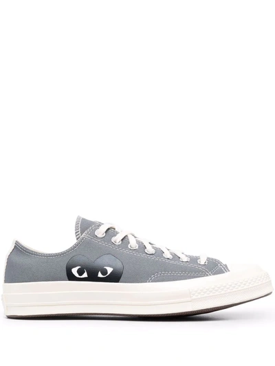 Shop Comme Des Garçons Play X Converse Chuck Taylor Low-top Sneakers In Grey