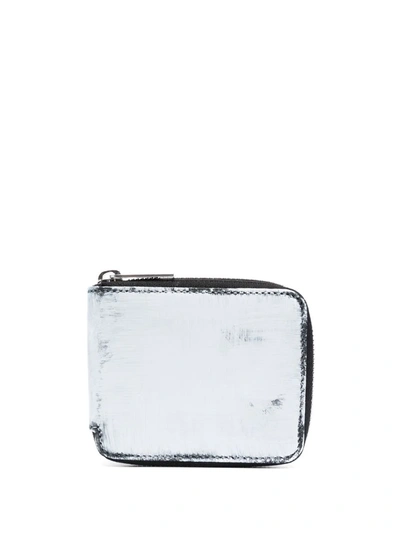 Shop Maison Margiela Zip-around Leather Wallet In White