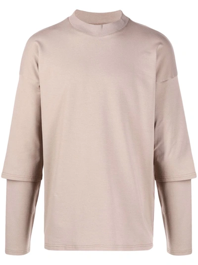 Shop Alchemy Layered Cotton T-shirt In Nude