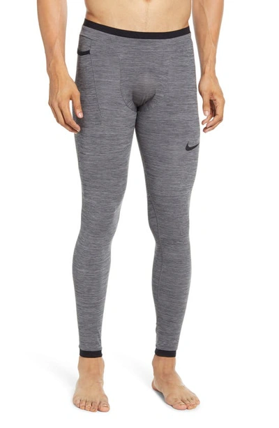 Shop Nike Dri-fit Npc Performance Tights In Charcoal Heathr/ Black