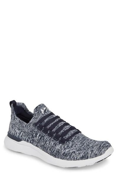 Shop Apl Athletic Propulsion Labs Techloom Breeze Knit Running Shoe In Navy/ White/ Melange