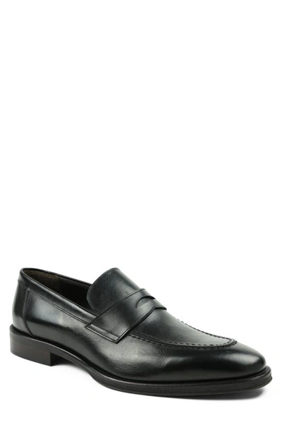 Shop Bruno Magli Nathan Penny Loafer In Black Calf