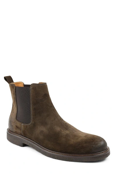 Shop Bruno Magli Gasol Chelsea Boot In Dark Brown Suede