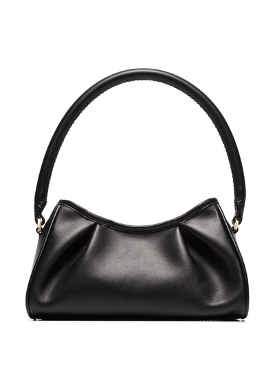 Shop Elleme Small Dimple Leather Shoulder Bag In Schwarz