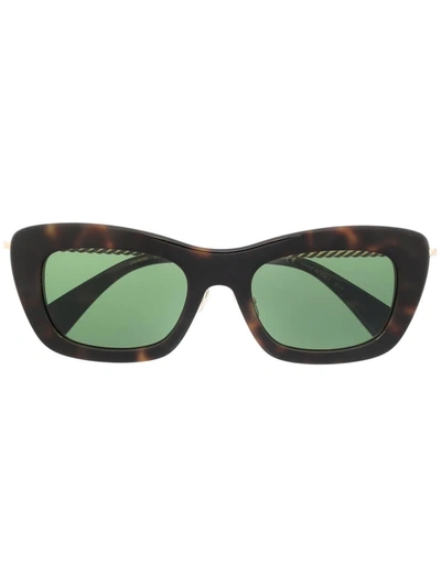 Shop Lanvin Cat Eye-frame Tortoiseshell Sunglasses In Braun