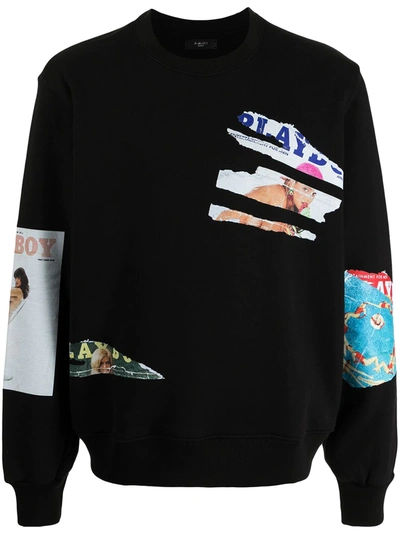 Shop Amiri Playboy Magazine Crew Neck Sweatshirt In Schwarz