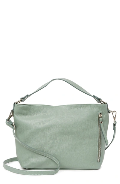 Shop Giulia Massari Leather Shoulder Bag In Mint