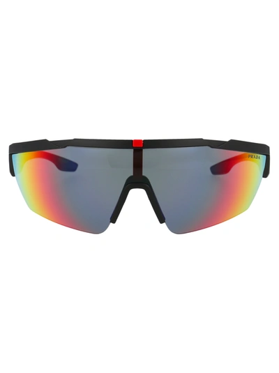 Shop Prada 0ps 03xs Sunglasses In Dg008f Black Rubber