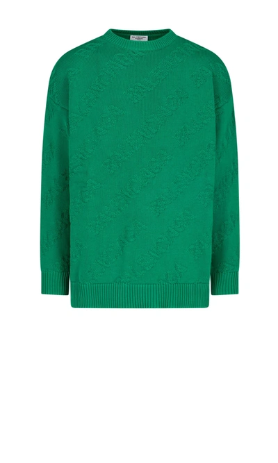 Shop Balenciaga Sweater In Green