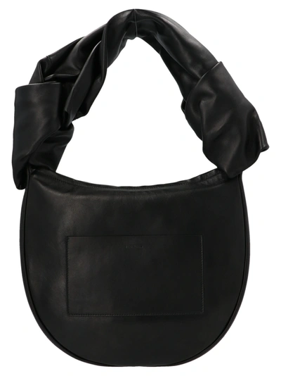 Shop Jil Sander Twisted Bag In Black