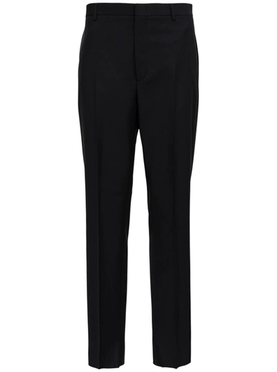 Shop Valentino Black Mohair Wool Blend Pants