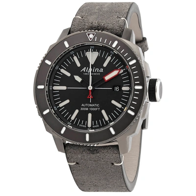 Shop Alpina Seastrong Diver 300 Mens Automatic Watch Al-525lggw4tv6 In Black,grey