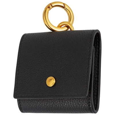 Shop Burberry Small Square Leather Coin Case Charm In N,a