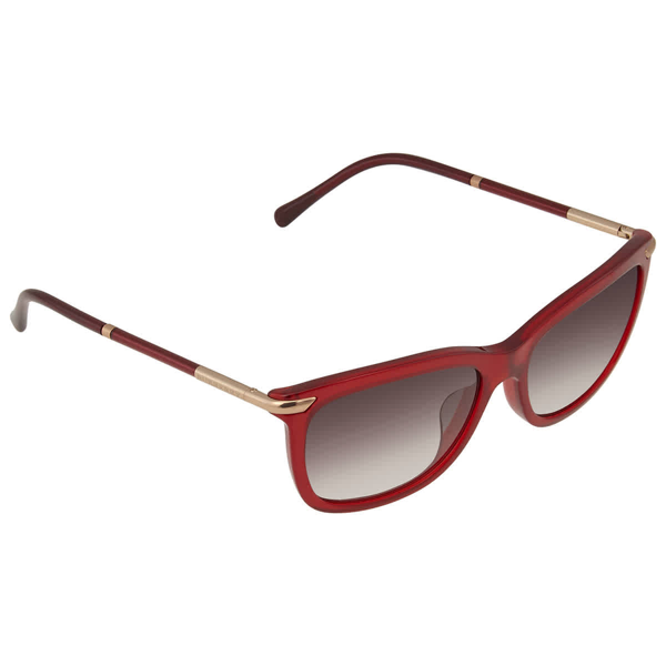 Burberry Grey Gradient Square Ladies Sunglasses Be4185f 34958g In Grey,red  | ModeSens