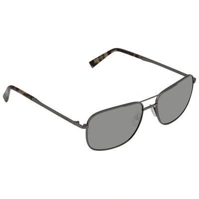 Shop Ermenegildo Zegna Mens Gunmetal Square Sunglasses Ez007908c59 In Gunmetal,silver Tone