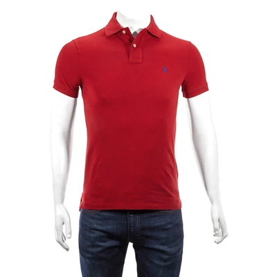 Shop Polo Ralph Lauren Mens Custom Slim Fit Pique Polo Shirt In Red