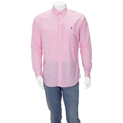 Shop Polo Ralph Lauren Regular-fit Cotton Poplin Oxford Shirt In Pink