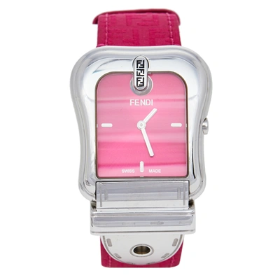 Pre-owned Fendi 3800g Women's Wristwatch 33 Mm In Pink