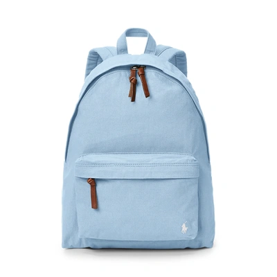 Shop Ralph Lauren Canvas Backpack In Elite Blue