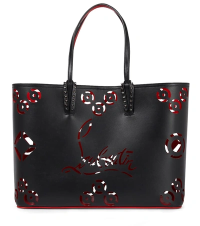 Shop Christian Louboutin Cabata Large Leather Tote In 黑色
